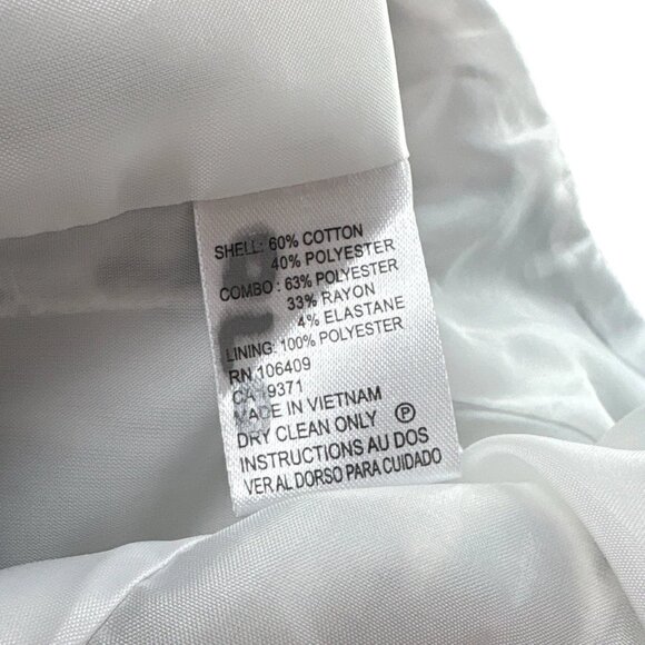 Tahari ASL Levine Cropped Tweed Striped Blazer Jacket Gray Silver Ivory Size 6 - Picture 7 of 8